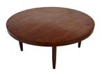Vintage Houten Ronde Salontafel Jaren 60 Design, Ophalen, Gebruikt, 50 tot 100 cm, Vintage salontafel