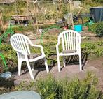 Witte tuinstoeltjes (ook handig voor bij klussen/verbouwing), Ophalen, Gebruikt, Kunststof