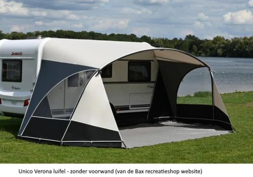 unico verona luifel met voorwand, mt 11.1, Carbon/Blue, Caravans en Kamperen, Voortenten en Luifels, Gebruikt, Ophalen