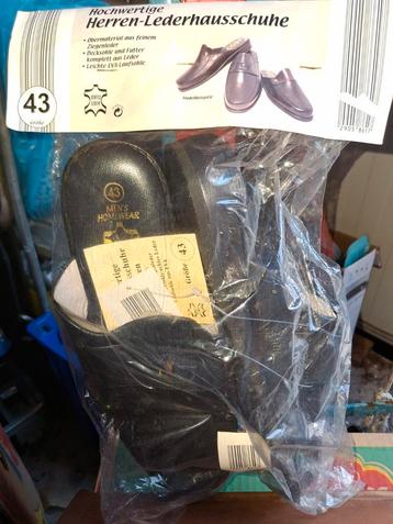 Nieuwe Heren Lederen Pantoffels Maat 43 beschikbaar voor biedingen