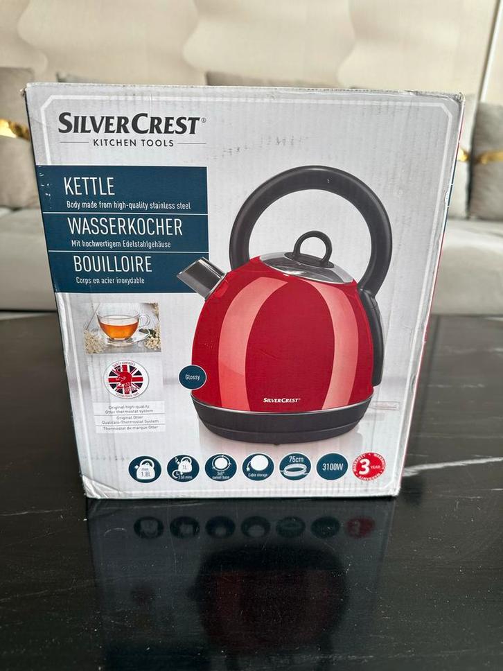 SilverCrest Waterkoker - Nieuw in doos!, Witgoed en Apparatuur, Waterkokers, Nieuw, 1 tot 2 liter, Draadloos, Ophalen of Verzenden