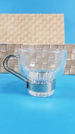 Vintage set bowl glazen, 6 st in doos. Metaal en glas. 6B11, Tweedehands verkoop, Tweedehands verkoop, Gebruikt, Ophalen of Verzenden