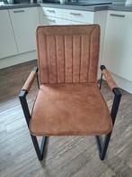 Eetkamer stoelen industrieel. 4 stuks, Huis en Inrichting, Stoelen, Ophalen, Bruin, Zo goed als nieuw, Metaal