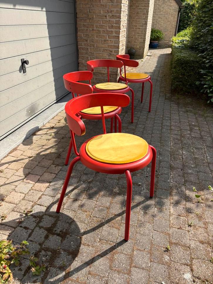 Ikea Yngvar design stoelen set van 4, Huis en Inrichting, Stoelen, Gebruikt, Wit, Ophalen of Verzenden