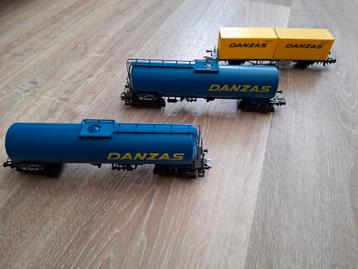 Marklïn HO ketel-/container wagons DANZAS DB/SBB/CFF beschikbaar voor biedingen