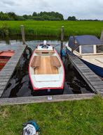Stalen schouw grachtenboot vlet 6 meter, Watersport en Boten, Sloepen, Ophalen, Gebruikt, Tot 10 pk, Staal