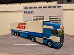 Scania 4-serie Sties Code 3 met Oplegger, Hobby en Vrije tijd, Modelauto's | 1:50, Ophalen of Verzenden, Gebruikt, Bus of Vrachtwagen