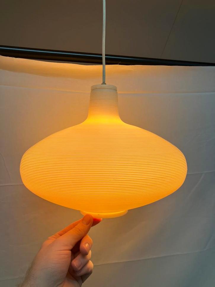 Vintage jaren 60 Rotaflex hanglamp met originele plafondkap!, Huis en Inrichting, Lampen | Hanglampen, Gebruikt, Minder dan 50 cm
