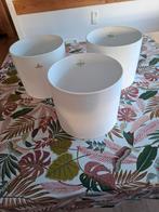 3 grote witte bloempotten., Tuin en Terras, Rond, Nieuw, Ophalen of Verzenden, Aardewerk