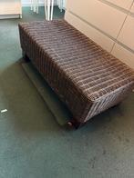 Rieten bankje / voetenbank, Huis en Inrichting, Banken | Voetenbanken en Poefen, Ophalen, Riet of Rotan, 75 tot 100 cm, Zo goed als nieuw