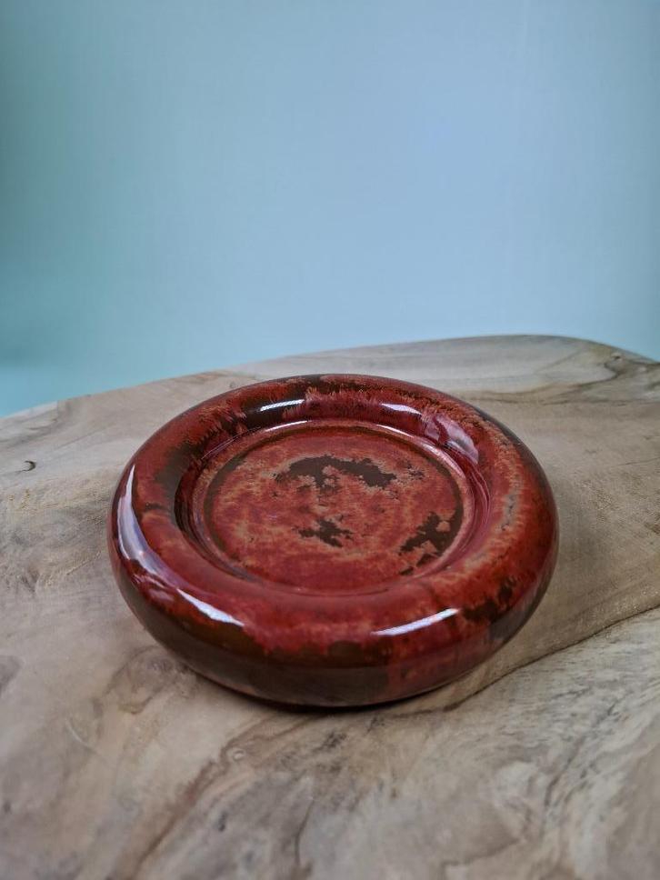 Handgemaakt keramiek donutbord/ kaarsenbord koper, Huis en Inrichting, Woonaccessoires | Kandelaars en Kaarsen, Nieuw, Minder dan 25 cm