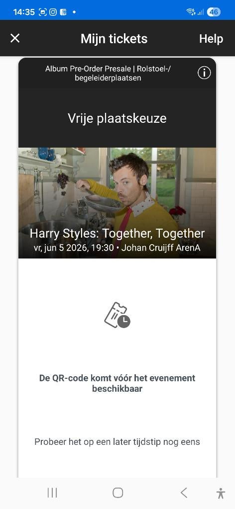 Harry Styles Ticket, Eén persoon, Juni