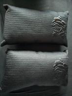 Sierkussens zwart, roos, 45 x 25 cm, Ophalen, Zo goed als nieuw, Zwart, Vierkant