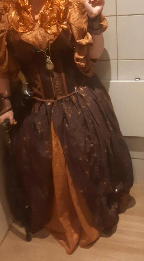 Drag queen Steam punk jurk XL, Kleding | Dames, Carnavalskleding en Feestkleding, Zo goed als nieuw, Maat 42/44 (L), Ophalen