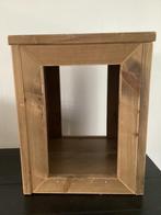 Bijzettafeltje steigerhout, Minder dan 55 cm, Gebruikt, Vierkant, Hout