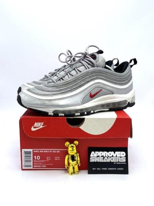 Nike Air Max 97 OG QS Silver Bullet 884421 001 US10 44, Kleding | Heren, Schoenen, Gedragen, Overige kleuren, Ophalen of Verzenden