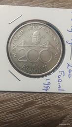 Hongarije 200 Forint 1994 + 5 forint 1947 zilver, Ophalen of Verzenden, Centraal-Azië, Losse munt, Zilver