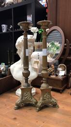 Hele zware koperen kerk kandelaars, Antiek en Kunst, Ophalen of Verzenden, Koper of Brons