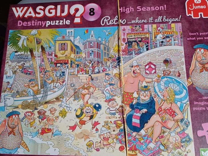 jan van Haasteren en was gij 1000 st, Hobby en Vrije tijd, Denksport en Puzzels, Zo goed als nieuw, 500 t/m 1500 stukjes, Ophalen