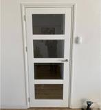 Budget binnendeur met voorgemonteerd glas in stomp en opdek, Niet ingevuld, 80 tot 100 cm, Binnendeur, Niet ingevuld