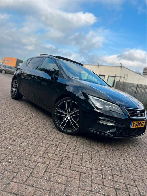 Seat Leon 2.0 TDI 150PK Dsg-6 2017 Zwart, Auto's, Seat, Particulier, Leon, ABS, Achteruitrijcamera, Adaptieve lichten, Adaptive Cruise Control