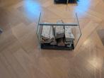 Houtbak van glas en metaal, Ophalen of Verzenden, Zo goed als nieuw
