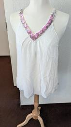 Topje van Didi - wit met roze lovertjes en kraaltjes - M, Maat 38/40 (M), Verzenden, Wit, Didi
