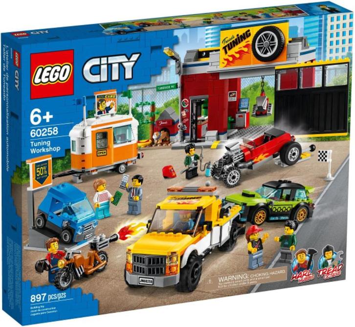 Lego City 60258 Tuning Workshop, Kinderen en Baby's, Speelgoed | Duplo en Lego, Nieuw, Lego, Complete set, Ophalen of Verzenden