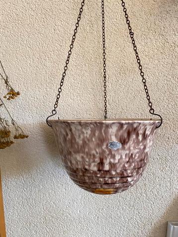 Vintage West Germany JASBA hang bloempot keramiek multicolor beschikbaar voor biedingen