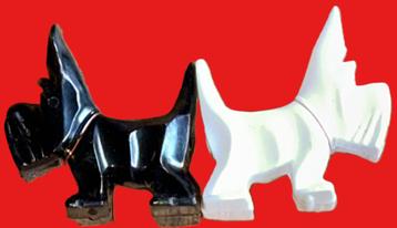 whiskey hondjes magnetisch zwart en wit bekende collectibles beschikbaar voor biedingen