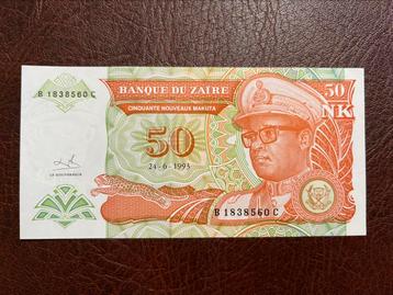 Zaire 50 makuta 1993 UNC beschikbaar voor biedingen