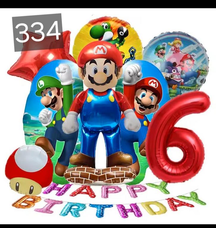 Super Mario Verjaardag Ballonnen Set - Nieuw, Kinderen en Baby's, Kinderspulletjes, Nieuw, Ophalen of Verzenden