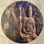 Wandcirkel 50x50 cm aluminium - Boeddha, Huis en Inrichting, Nieuw, Ophalen of Verzenden, Info@demuurdecoratie.nl, 9076KA