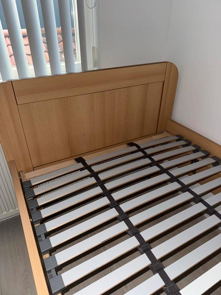 Eenpersoonsbed 90x200 met lattenbodem, Huis en Inrichting, Slaapkamer | Bedden, Zo goed als nieuw, Eenpersoons, 90 cm, 200 cm