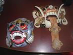 2 maskers uit indinesië, veel kleurig, Antiek en Kunst, Ophalen of Verzenden