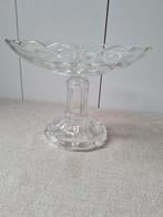 Vintage Persglazen Schaal op Voet - Art Deco, Ophalen of Verzenden