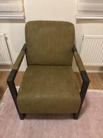 Moderne Olijfgroene Fauteuil, Huis en Inrichting, Fauteuils, Minder dan 75 cm, Ophalen of Verzenden, Zo goed als nieuw, 50 tot 75 cm