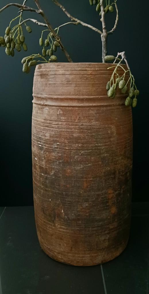 Grote nepalese pot vaas kruik, Huis en Inrichting, Woonaccessoires | Vazen, Zo goed als nieuw, Overige kleuren, Minder dan 50 cm