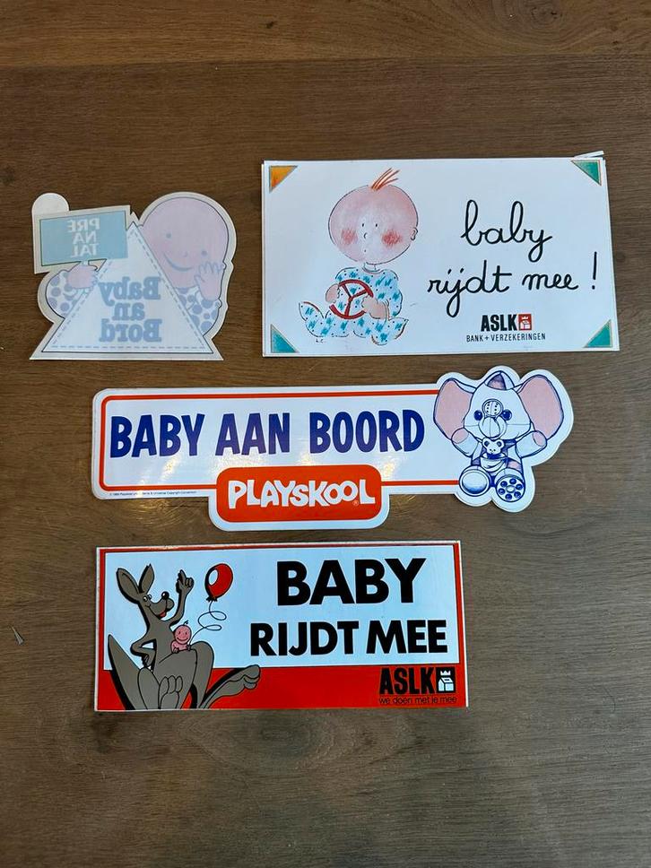 Vintage Baby Aan Boord Autostickers, Auto diversen, Autostickers, Ophalen of Verzenden