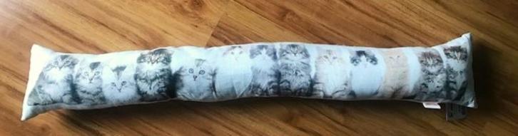 Nieuw: tochtrol tochtstopper poezen katten wit 96 x 17 cm, Huis en Inrichting, Woonaccessoires | Deurstoppers, Nieuw, Binnen, Ophalen of Verzenden