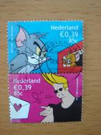 2001 Cartoons NVPH 493 - 1x - Tom en Jerry en Johnny Bravo, Ophalen of Verzenden, Na 1940, Gestempeld