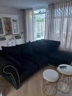 Luxe zwarte hoekbank van Urban Sofa met velvet bekleding, Huis en Inrichting, 250 tot 300 cm, 100 tot 125 cm, Luxe, Hoekbank