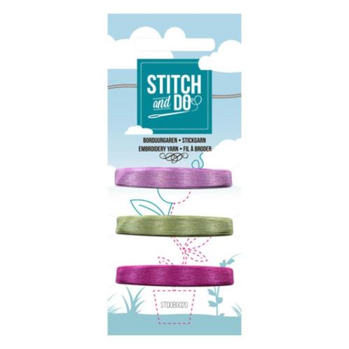 Stitch and Do mini garenkaart 3 x 50 meter STDOBG020, Hobby en Vrije tijd, Borduren en Borduurmachines, Nieuw, Borduurgaren of Zijde