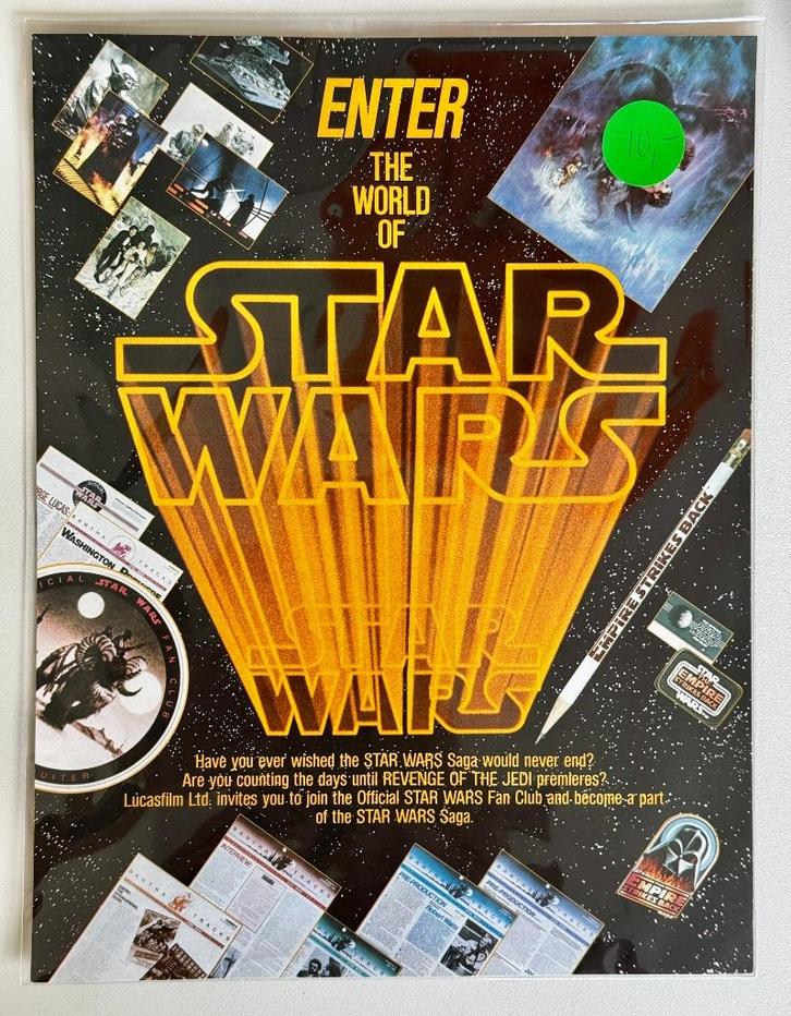 Vintage Star wars Fanclub renewal form (1982), Verzamelen, Star Wars, Nieuw, Actiefiguurtje, Ophalen of Verzenden
