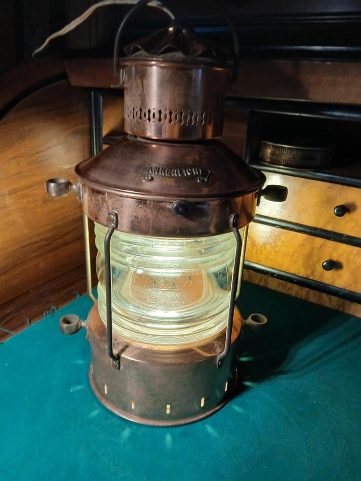 Roodkoperen Ankerlicht., Watersport en Boten, Navigatiemiddelen en Scheepselektronica, Ophalen of Verzenden