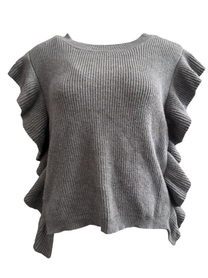 Bruuns Bazaar top M, Kleding | Dames, Blouses en Tunieken, Zo goed als nieuw, Maat 46/48 (XL) of groter, Grijs, Ophalen of Verzenden