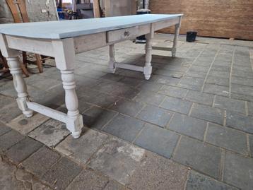 Lange Boeren Tafel - 300cm - Landelijke Stijl beschikbaar voor biedingen