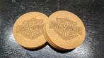 Kurken Onderzetters Harley Davidson - 9cm, Ophalen of Verzenden, Nieuw, Glas of Kopje