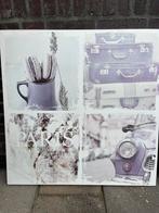 Schilderijen op canvas 2 stuks, Huis en Inrichting, Woonaccessoires | Schilderijen, Tekeningen en Foto's, Ophalen, Zo goed als nieuw