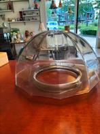 Vintage Glazen Lampenkap art deco plafondlamp, Ophalen of Verzenden